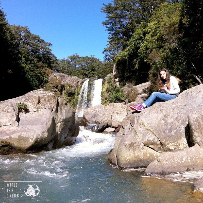 At Tawhai Falls, Tongariro National Park Village, NZ